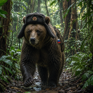 russian bear in forest